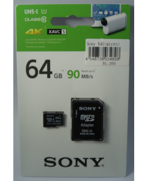 Sony 64G Micro SDXC 高轉速記憶卡 